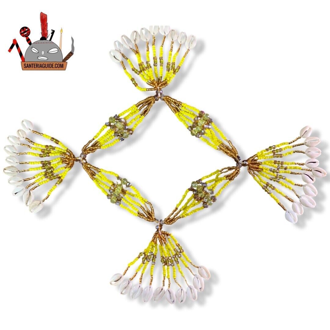 Santería Oshun Iyalode Ochun Yeye Mazo - Ceremonial Beaded Necklace for Sopera